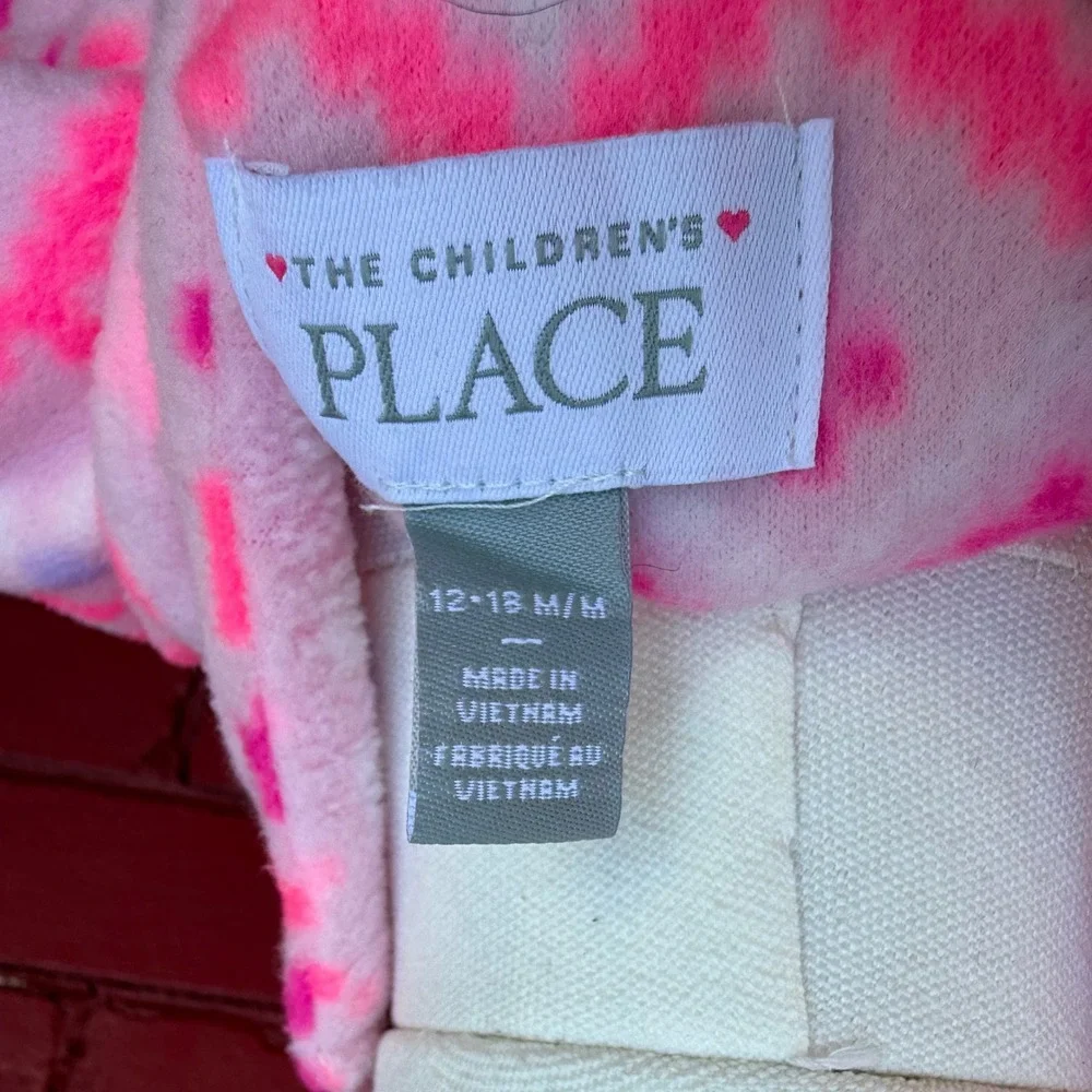The Childrens Place Girls Pink‎ Fleece Aztec Print 1/4 Zip Pullover 12 18 Months